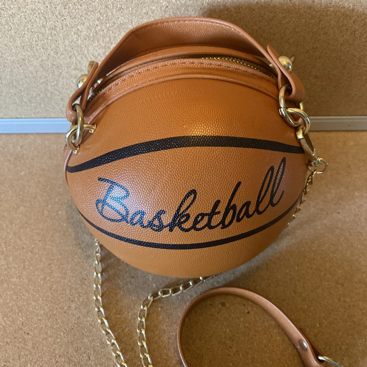 Basketball Purse By Shein With Chain And Handles Faux Leather eBay