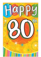 80th Birthday 80 Years Old Congratulations Year 5”x7.75” Stockwell Greeting Card