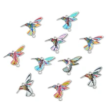 60x Connector Alloy Charms Bird Link Pendant for Earring Necklace Jewelry Making