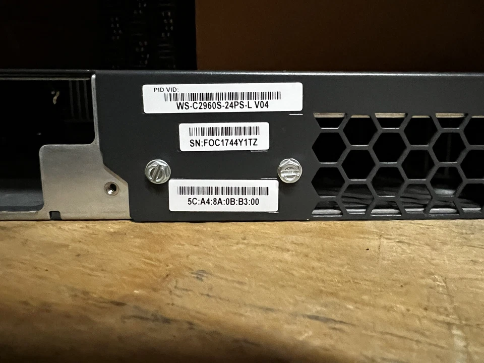 WS-C2960S-24PS-L CISCO CATALYST 2960S 24-PORT GBE POE SWITCH - Image 3 of 4