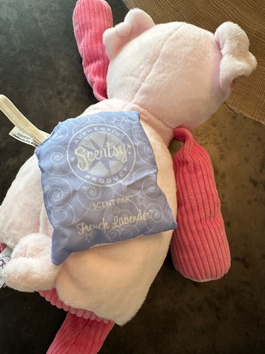 SCENTSY BUDDY PINK PIG PLUSH W/ SCENT POUCH FRENCH LAVENDAR - Picture 2 of 5