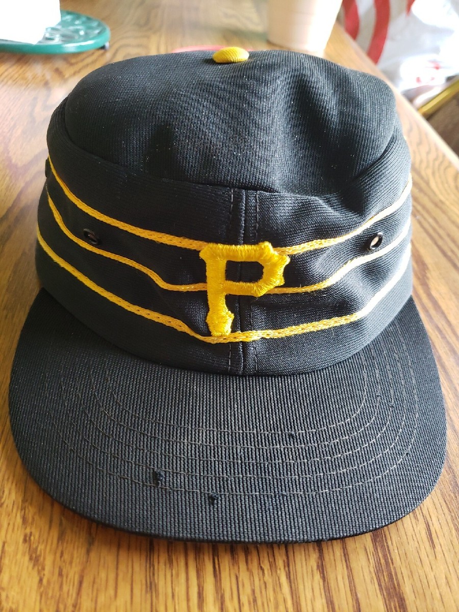 Vintage Pittsburgh Pirates Pillbox Hat MLB YR tag Large 7 - 7-5/8