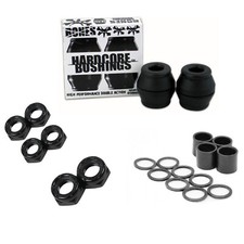 Bones Skateboard Black Hard Bushings with Axle, Kingpin Nuts and Speed Kit