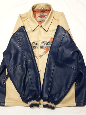 VINTAGE AVIREX NYC PROFESSIONAL PURSUIT TEAM LEATHER JACKET SIZE