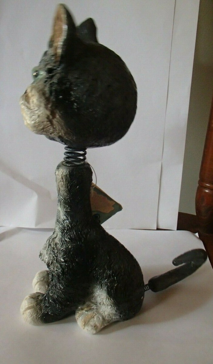 Grey Cat Nodder Twisted Whiskers Bobblehead Cat with Tag | eBay
