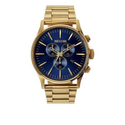 時計 NIXON sentry chrono gold/blue SUNRAY Sentry Chrono Watch | Gold / Blue Sunray | Men's Stainless