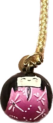 Japanese Netsuke Charm Pink Round