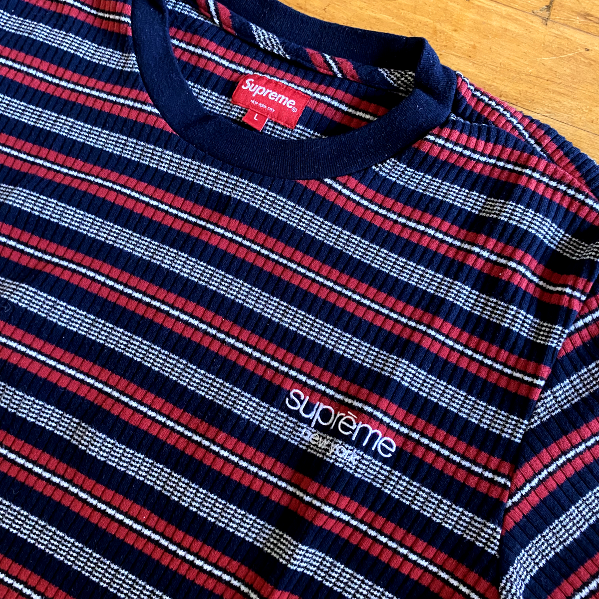 Supreme ストライプ セーター Supreme Sleeve Stripe Zip Up Sweater (SS23) - $188