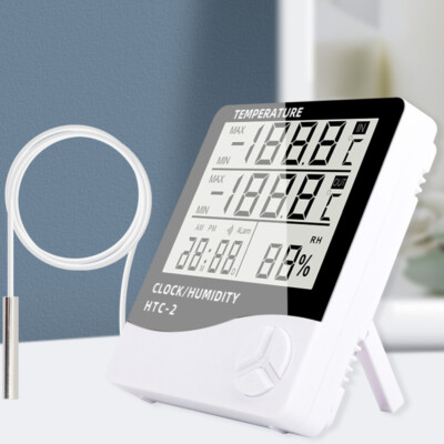 LCD Wetterstation Thermometer / Hygrometer mit Innen & Außentemperatur Sensor-