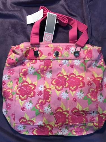 OP Pink Floral Canvas Beach Tote Shoulder Bag New w/ Tags