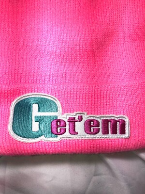 Get em ProSeries Pink & Turquoise Logo Beanie