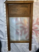 Antique Wood & Glass Washboard Kids Toy The glass king Lingerie Chicago 
