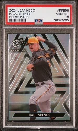 2024 Leaf National Collectors Convention Press Pass Paul Skenes PSA 10 #PPB58