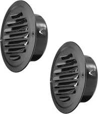 2 PCS 4 Inch Stainless Steel Air Vents Round Black 4-inch (100mm)-2 Pack 