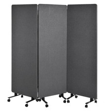 3-Panel Soundproof Room Divider Privacy Panel Partition Cubicle Wall for Office