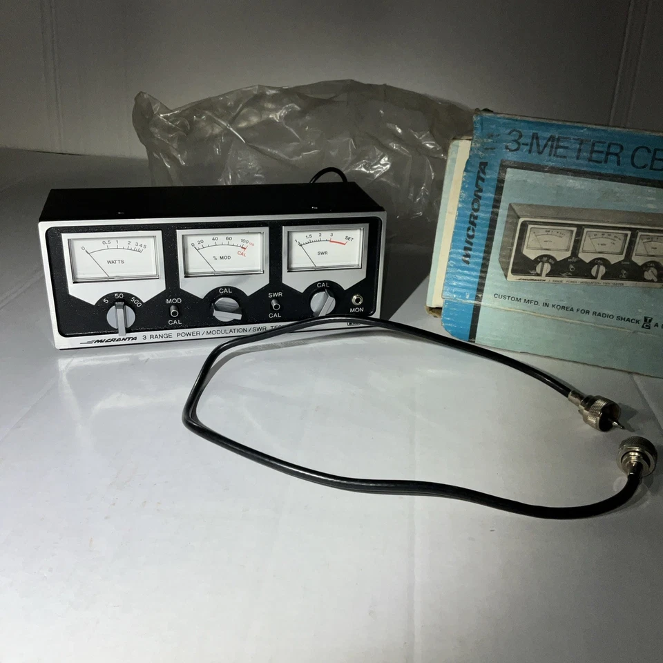 Micronta 3-Meter CB HAM Tester Radio Shack CAT #21-522 Power/Modulation UNTESTED - Image 2 of 4