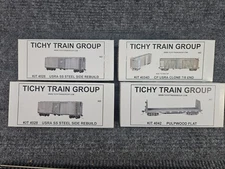 HO Scale Tichy Train Group Kits 4034D, 4042, (2) 4028 Sealed Freight Car Kits