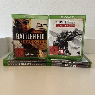 6x Xbox One Sammlung Sniper Contracts Battlefield Hardline Mafia III CoD Ghosts