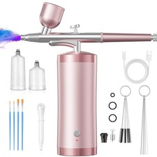 Airbrush Kit With Compressor 48PSI Rechargeable High Pressure Air Brush Set C...