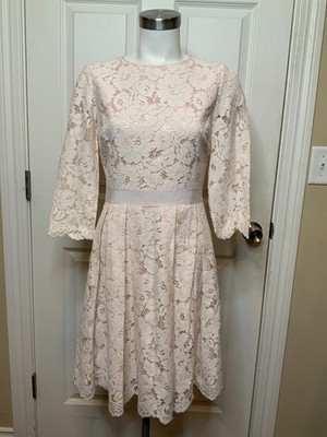 Ted Baker Light Pink Ameeya Floral Lace Skater Dress, Size 1 | Small, NWT!  $335 | eBay