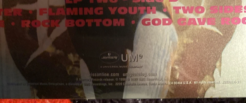 KISS Greatest Kiss 25th Anniversary 2LP Color Vinyl Sealed Mercury UMe Aucoin - Image 4 of 4