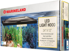 LED Light Hood for Aquariums, 24 Inches by 12 Inches, Natural Shimmering Light w