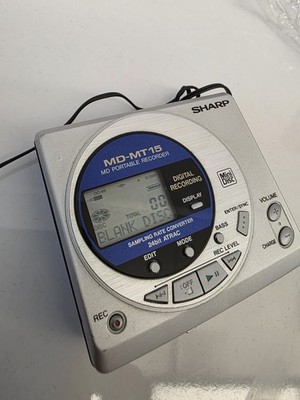 Sharp MD-MT15(S) Portable Recorder w/ NEW TDK Lucir Minidisc MD 74