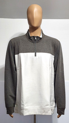 Club Room Mens Pullover Two Tone Color Quarter Zip Fleece Hang  2X-Large