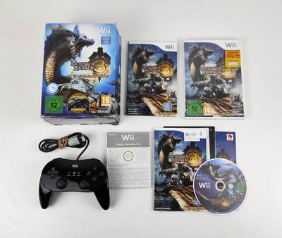Monster Hunter 3 Tri (Nintendo Wii, 2010) Bundle mit Classic Controller Pro