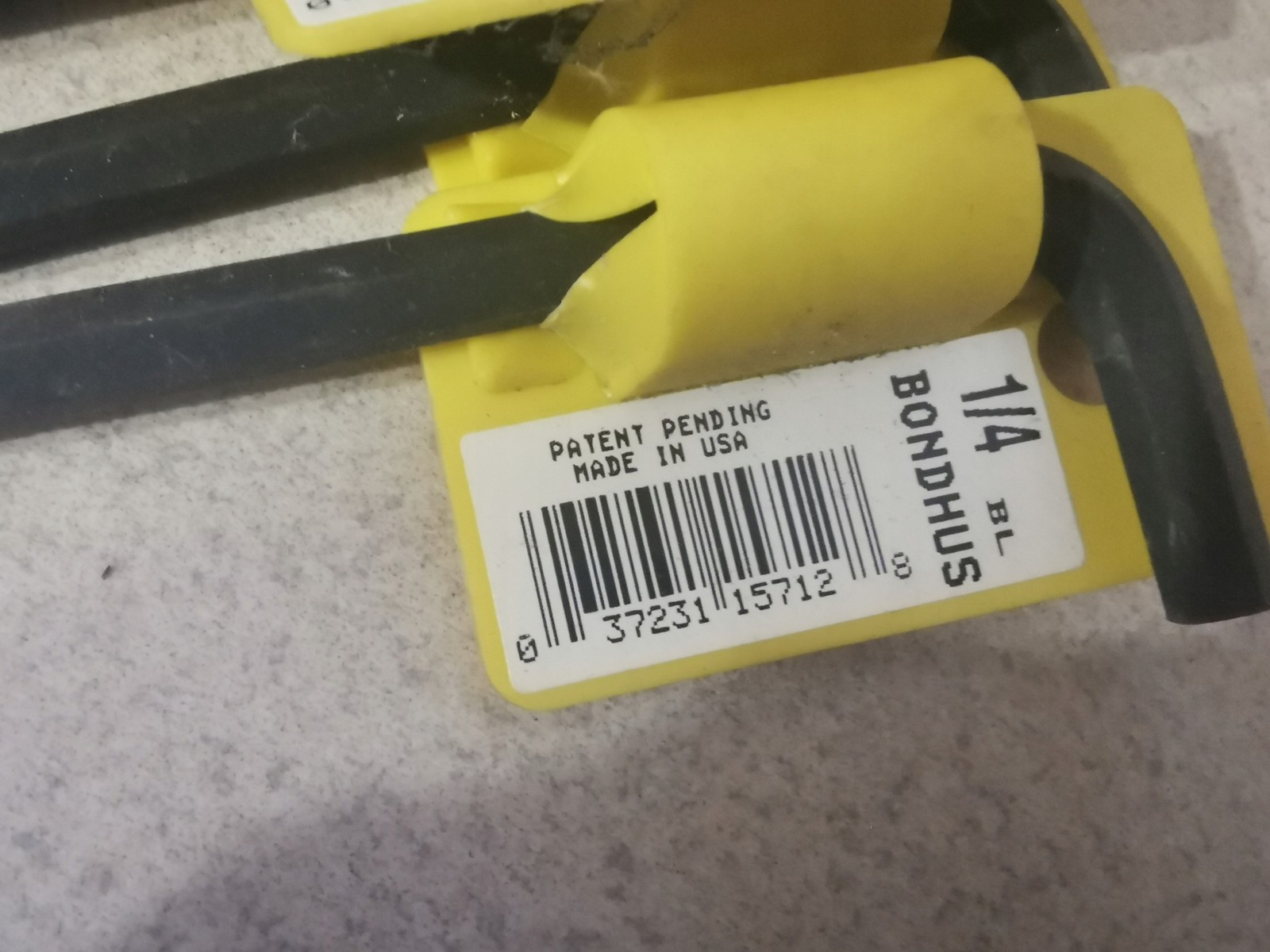 Bondhus 15712 Hex Key 1/4\"" 1pc