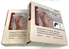 2pc Portfolio Track Lighting Universal 90° Connector w/ Cover 0242115