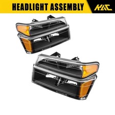 Fit For 2004-2012 Chevy Colorado Headlight Assembly Black Housing Left Right