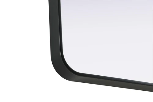 Elegant Decor Contour Metal Rectangle Mirror 30X40" Black - Picture 9 of 11