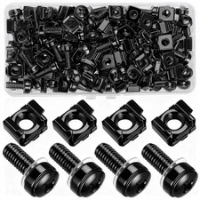 40 Pcs/20 Set Rack Mount Screws and Cage Nuts for Server Rack Cabinet, Black