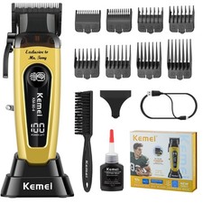 KEMEI 90-4 Professional Hair Clippers for Men, 11500 RPM Barber Gold