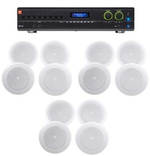 JBL VMA260 60w 8-Input Amplifier 12 8" JBL Speakers For Restaurant/Bar/Cafe