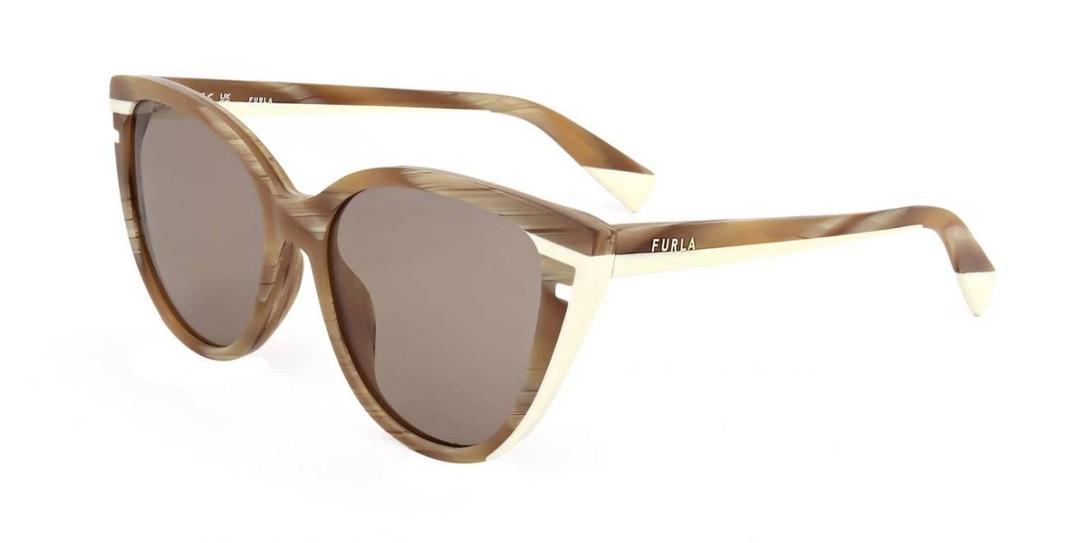 Furla SHINY PEARLY VIOLET / Brown Gradient with gold. Italian Designer Tom Ford Brown Gradient Oval Ladies Sunglasses FT1055-K 72F  main image 2