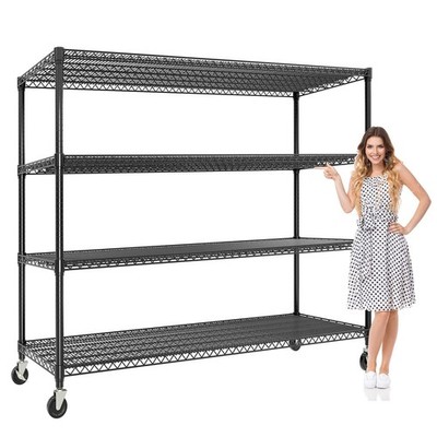  Heavy Duty Garage Home Storage Shelving Units, Rolling Industrial Storage Rack