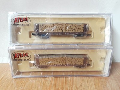 Atlas n Scale Santa Fe GSC Pulpwood Cars 38352 & 38353 New in Box