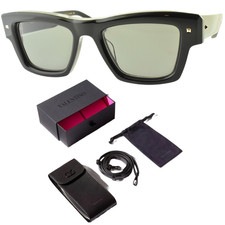 NEW VALENTINO XXII VLS-106A-50 50-20-145 Black Square Full Rim Unisex Sunglasses