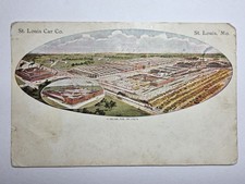 Postcard St Louis Car Co. Factory, St. Louis, Missouri - circa 1906