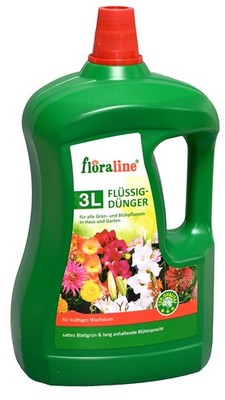 Floraline Blumendünger 3L 7-3-5 Grünpflanzen Blühpflanzen Flüssigdünger Blumen