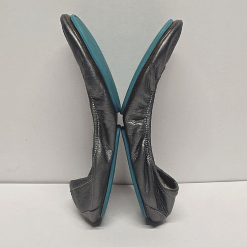 Ballerine Tieks by Gavrieli in pelle peltro metallizzato argento donna taglia 9 - Foto 3 di 8
