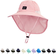 Outdoor Kids Sun Hat with Neck Flap UPF 50 Quick Dry Beach Hats for Baby Boys G