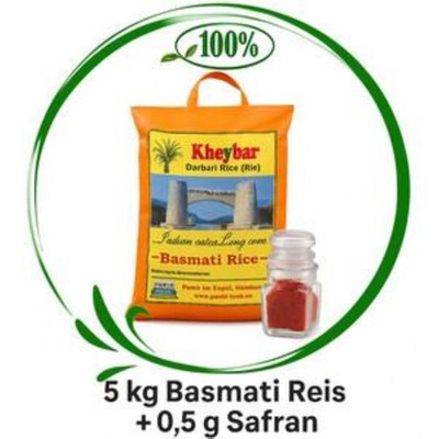 Pamir Kheyber Darbari Basmati Rice 5kg + 0,5g Saffron / Special Bundle