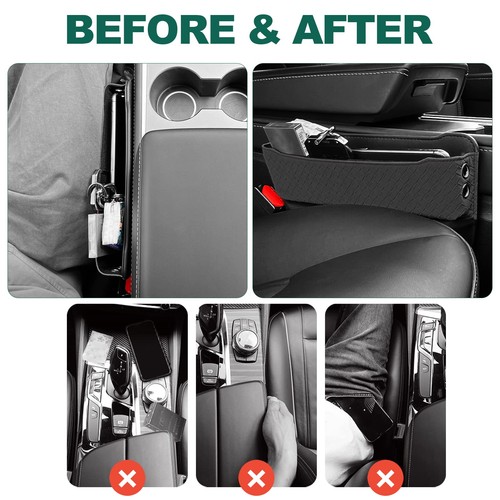 2 Set Car Seat Gap Filler Organizer Compatible for Tesla Model 3 Y X S Access... - 第 3/6 張圖片