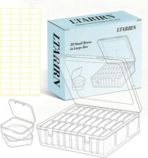 Bead Organizer Box,Jewelry Organizers and Storage, 30-Piece Small Storage Contai