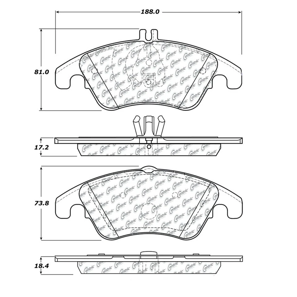 Juego de pastillas de freno de disco delanteras rotor de freno de disco para Mercedes-Benz C250 2012-2016 Foto 3 de 4