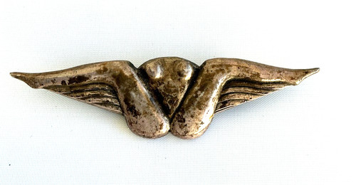 Vintage Vietnam War Sterling Silver Bush Pilot Wings Badge c.1970