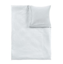 Alavya Home Parure de lit mousseline coton bio blanc 135x200 cm 2 pièces GOTS